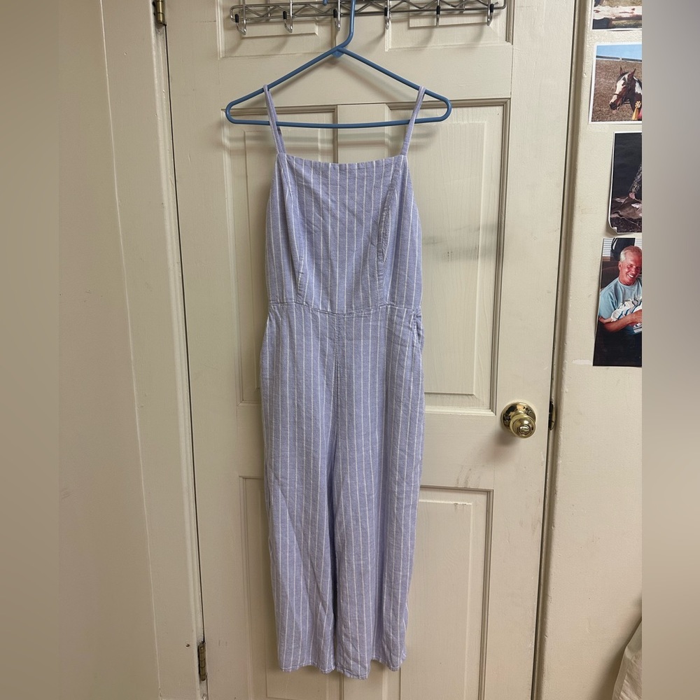 Old Navy Striped Linen Jumpsuit